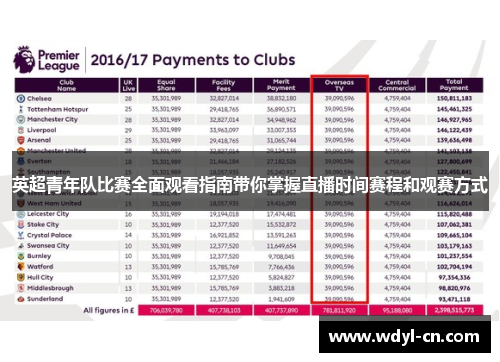英超青年队比赛全面观看指南带你掌握直播时间赛程和观赛方式